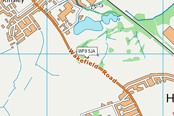 WF9 5JA map - OS VectorMap District (Ordnance Survey)