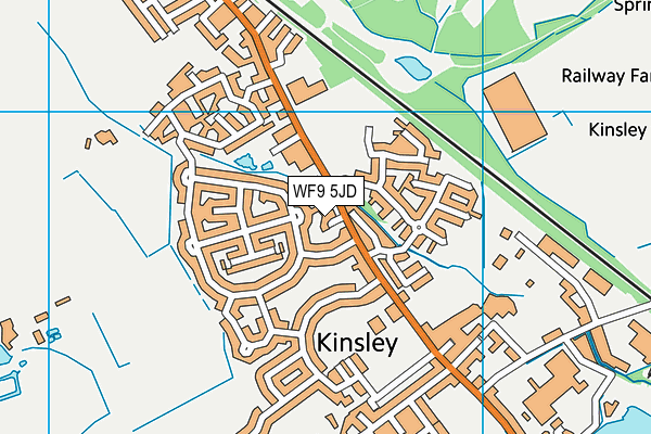 WF9 5JD map - OS VectorMap District (Ordnance Survey)