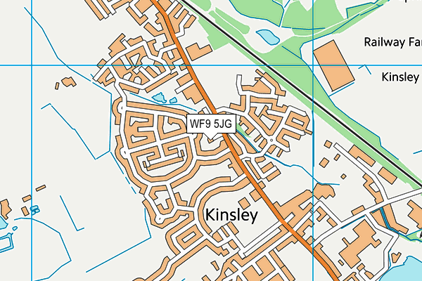 WF9 5JG map - OS VectorMap District (Ordnance Survey)