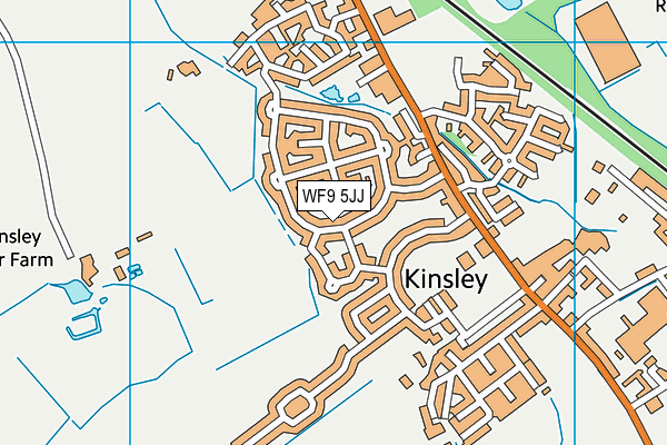 WF9 5JJ map - OS VectorMap District (Ordnance Survey)