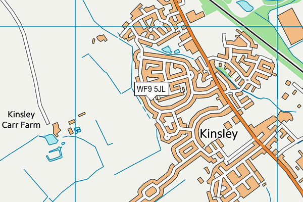 WF9 5JL map - OS VectorMap District (Ordnance Survey)