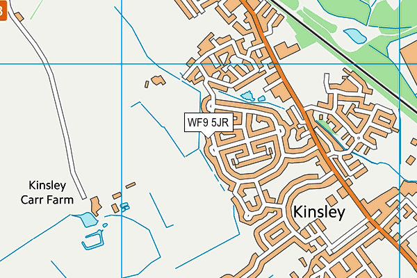 WF9 5JR map - OS VectorMap District (Ordnance Survey)