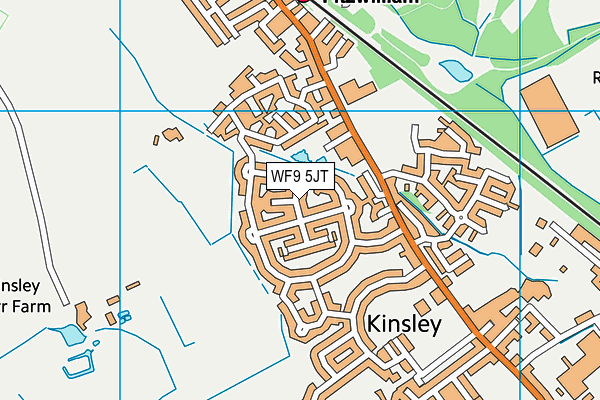 WF9 5JT map - OS VectorMap District (Ordnance Survey)