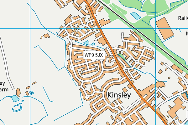WF9 5JX map - OS VectorMap District (Ordnance Survey)