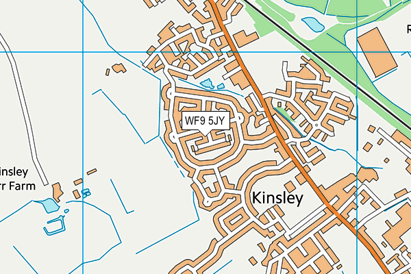 WF9 5JY map - OS VectorMap District (Ordnance Survey)