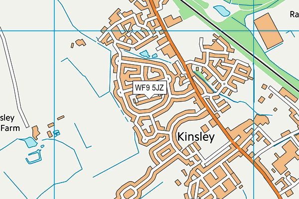 WF9 5JZ map - OS VectorMap District (Ordnance Survey)