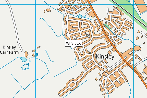 WF9 5LA map - OS VectorMap District (Ordnance Survey)