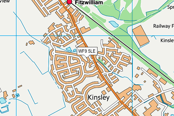 WF9 5LE map - OS VectorMap District (Ordnance Survey)