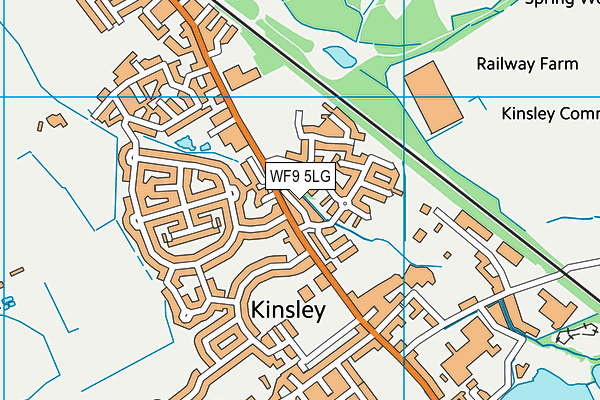 WF9 5LG map - OS VectorMap District (Ordnance Survey)