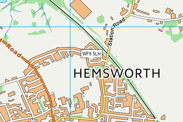 WF9 5LH map - OS VectorMap District (Ordnance Survey)