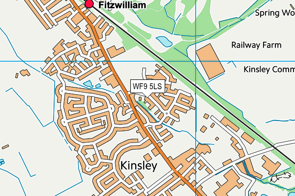 WF9 5LS map - OS VectorMap District (Ordnance Survey)