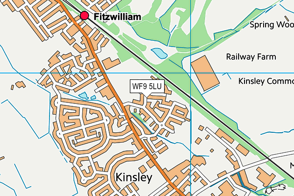 WF9 5LU map - OS VectorMap District (Ordnance Survey)