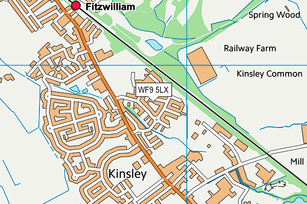 WF9 5LX map - OS VectorMap District (Ordnance Survey)