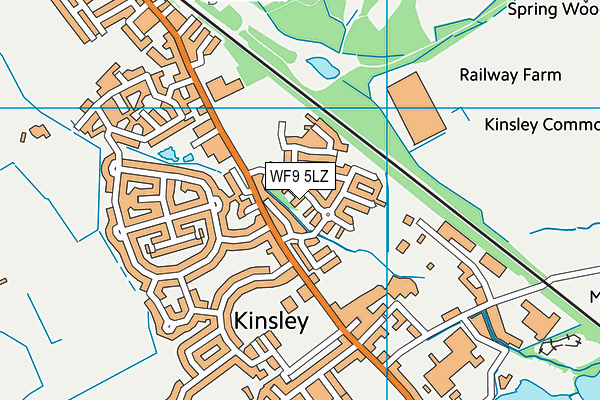 WF9 5LZ map - OS VectorMap District (Ordnance Survey)