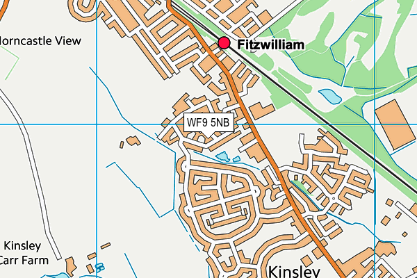 WF9 5NB map - OS VectorMap District (Ordnance Survey)