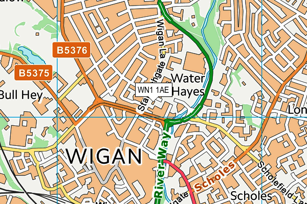 WN1 1AE map - OS VectorMap District (Ordnance Survey)