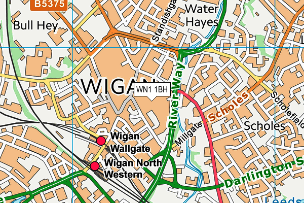 WN1 1BH map - OS VectorMap District (Ordnance Survey)