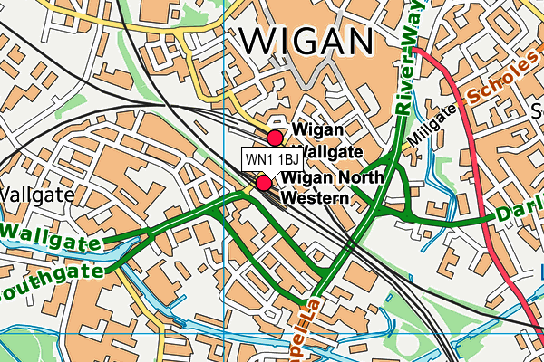 WN1 1BJ map - OS VectorMap District (Ordnance Survey)