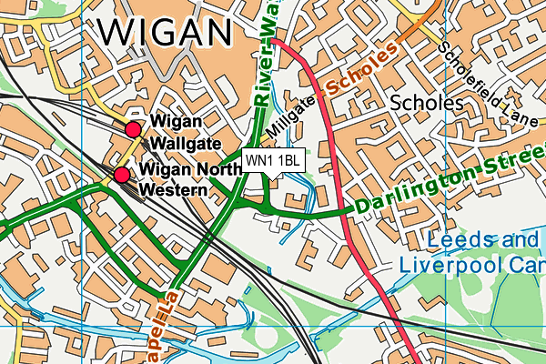 WN1 1BL map - OS VectorMap District (Ordnance Survey)