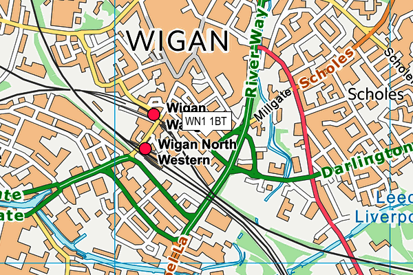 WN1 1BT map - OS VectorMap District (Ordnance Survey)