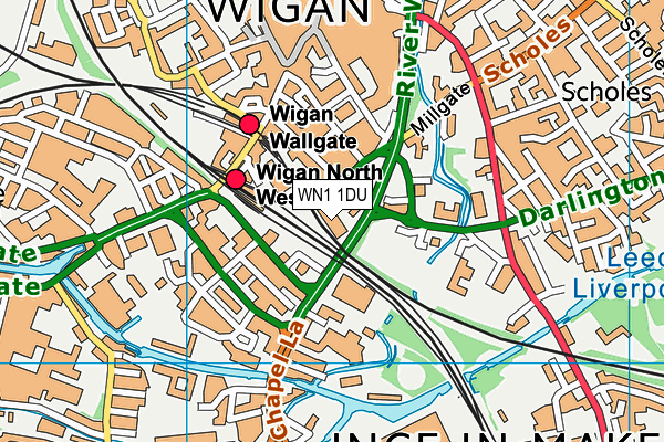 WN1 1DU map - OS VectorMap District (Ordnance Survey)