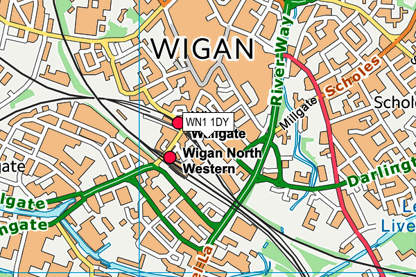 WN1 1DY map - OS VectorMap District (Ordnance Survey)