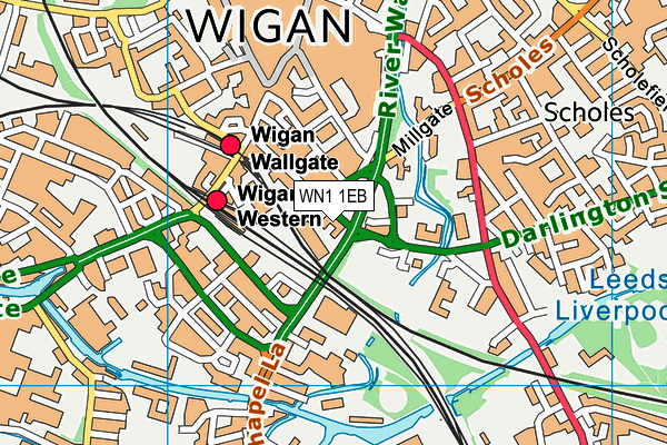WN1 1EB map - OS VectorMap District (Ordnance Survey)