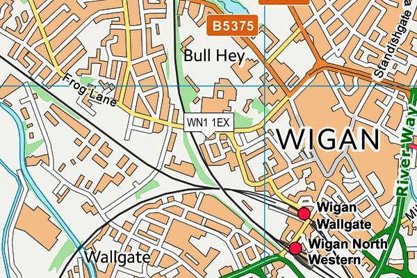 WN1 1EX map - OS VectorMap District (Ordnance Survey)