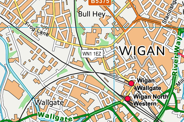 WN1 1EZ map - OS VectorMap District (Ordnance Survey)