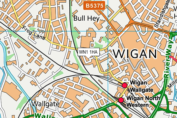 WN1 1HA map - OS VectorMap District (Ordnance Survey)