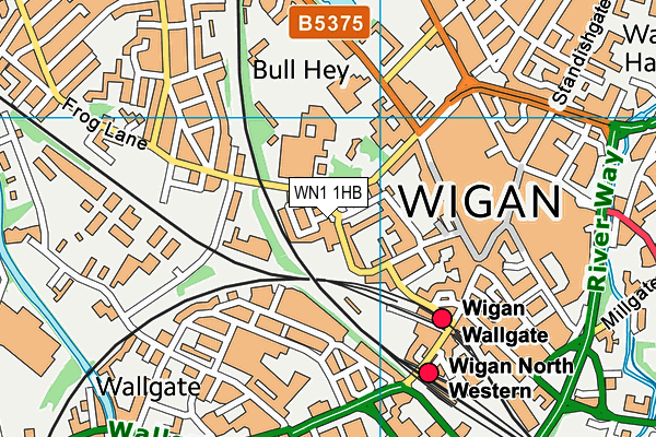 WN1 1HB map - OS VectorMap District (Ordnance Survey)