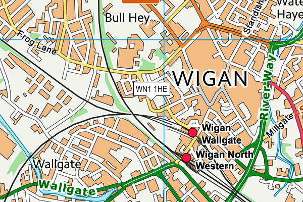 WN1 1HE map - OS VectorMap District (Ordnance Survey)