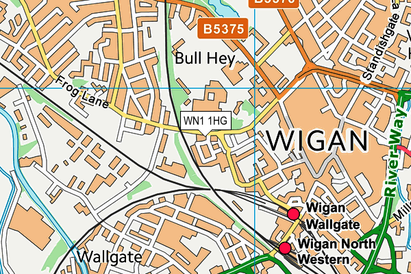 WN1 1HG map - OS VectorMap District (Ordnance Survey)