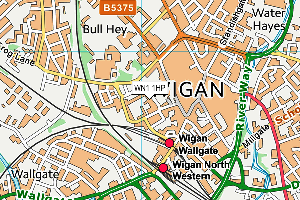 WN1 1HP map - OS VectorMap District (Ordnance Survey)
