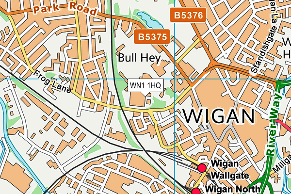The Deanery Church of England High School and Sixth Form College map (WN1 1HQ) - OS VectorMap District (Ordnance Survey)
