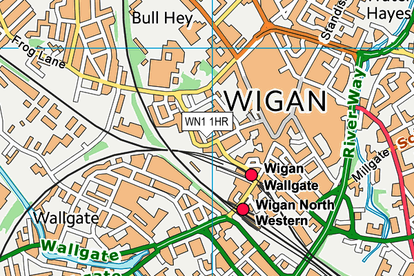 WN1 1HR map - OS VectorMap District (Ordnance Survey)