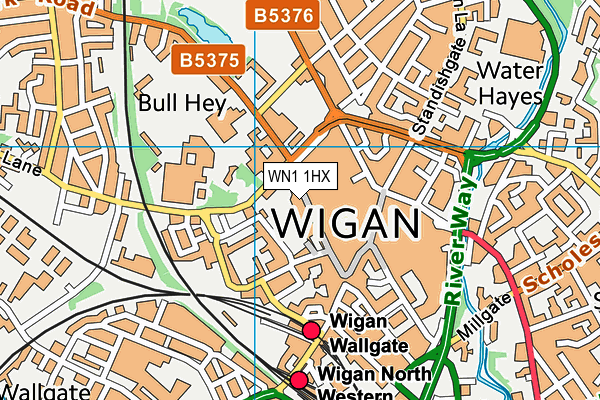 WN1 1HX map - OS VectorMap District (Ordnance Survey)