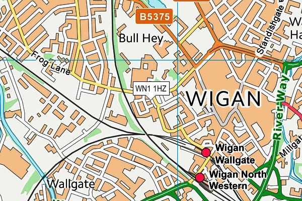 WN1 1HZ map - OS VectorMap District (Ordnance Survey)