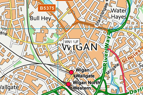 WN1 1JF map - OS VectorMap District (Ordnance Survey)