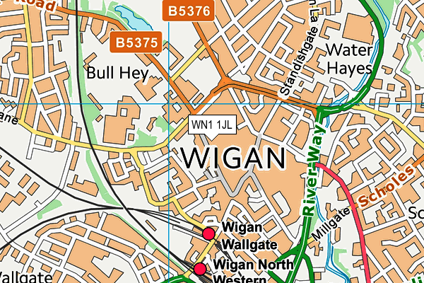 WN1 1JL map - OS VectorMap District (Ordnance Survey)