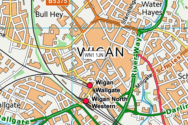WN1 1JN map - OS VectorMap District (Ordnance Survey)