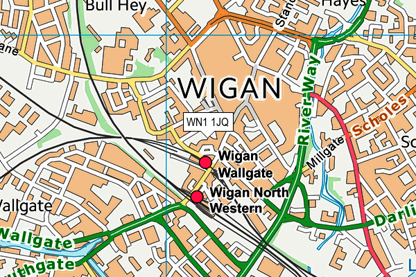 WN1 1JQ map - OS VectorMap District (Ordnance Survey)