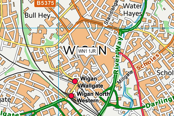 WN1 1JR map - OS VectorMap District (Ordnance Survey)