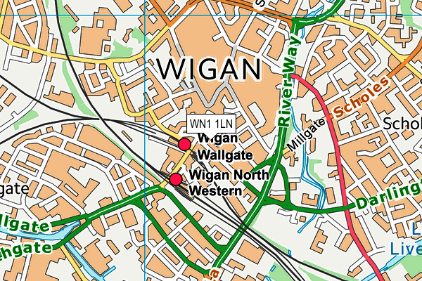 WN1 1LN map - OS VectorMap District (Ordnance Survey)