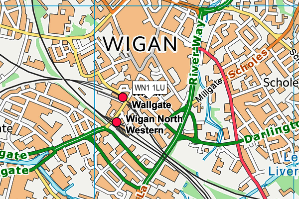 WN1 1LU map - OS VectorMap District (Ordnance Survey)