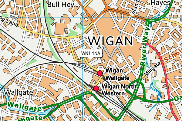 WN1 1NA map - OS VectorMap District (Ordnance Survey)