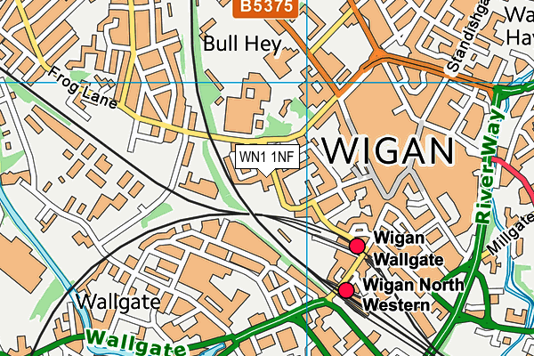 WN1 1NF map - OS VectorMap District (Ordnance Survey)