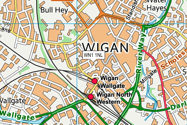 WN1 1NL map - OS VectorMap District (Ordnance Survey)