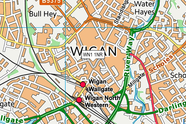 WN1 1NR map - OS VectorMap District (Ordnance Survey)