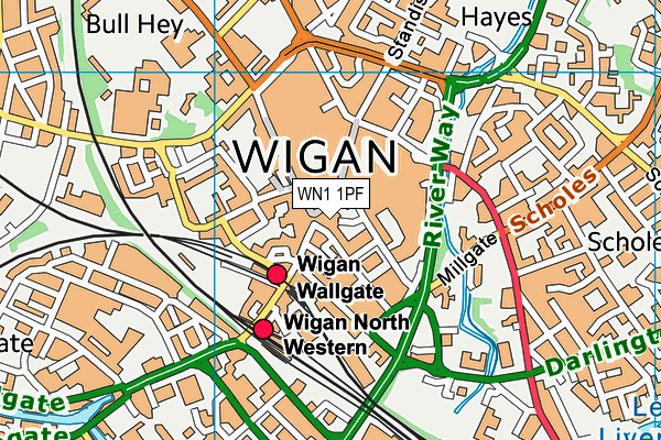 WN1 1PF map - OS VectorMap District (Ordnance Survey)